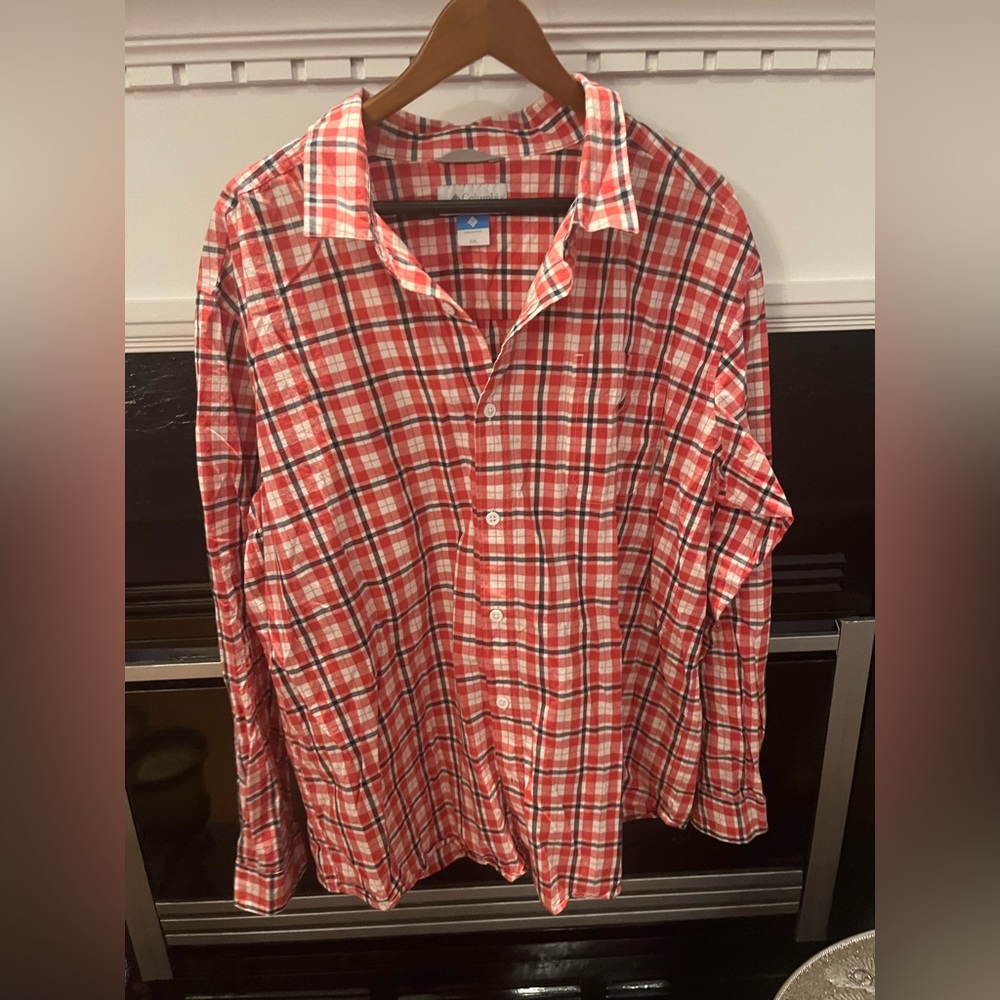 Men’s, shirt, Columbia Sportswear Company, size XXL, plaid red blue